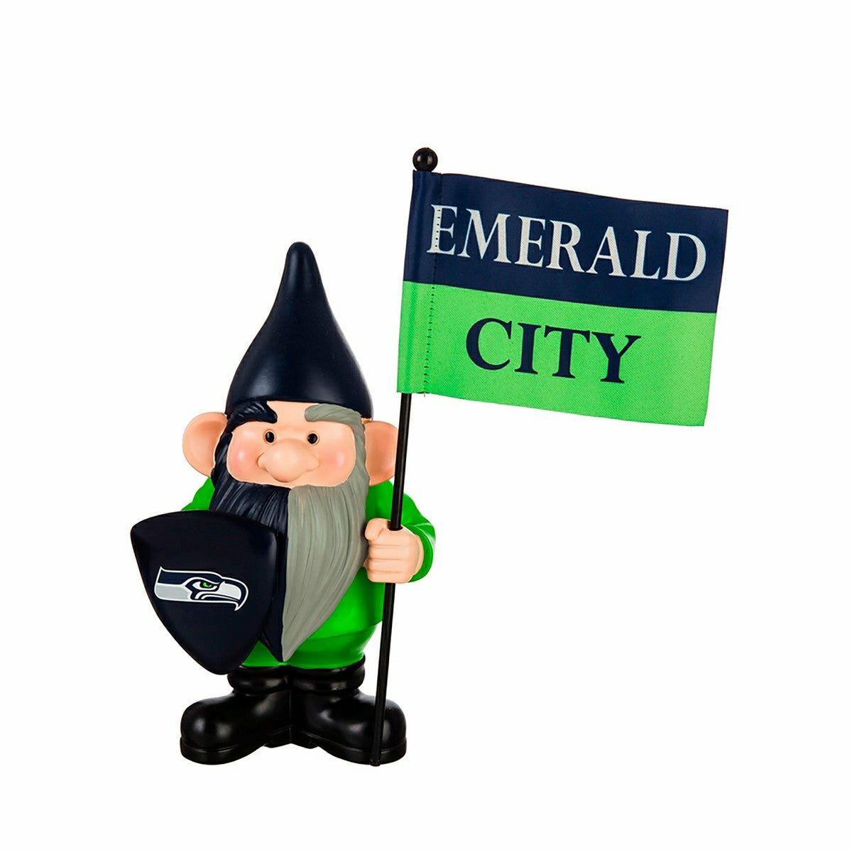 Team Sports America Best Seller - Seattle Seahawks, Flag Holder Gnome