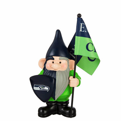 Team Sports America Best Seller - Seattle Seahawks, Flag Holder Gnome