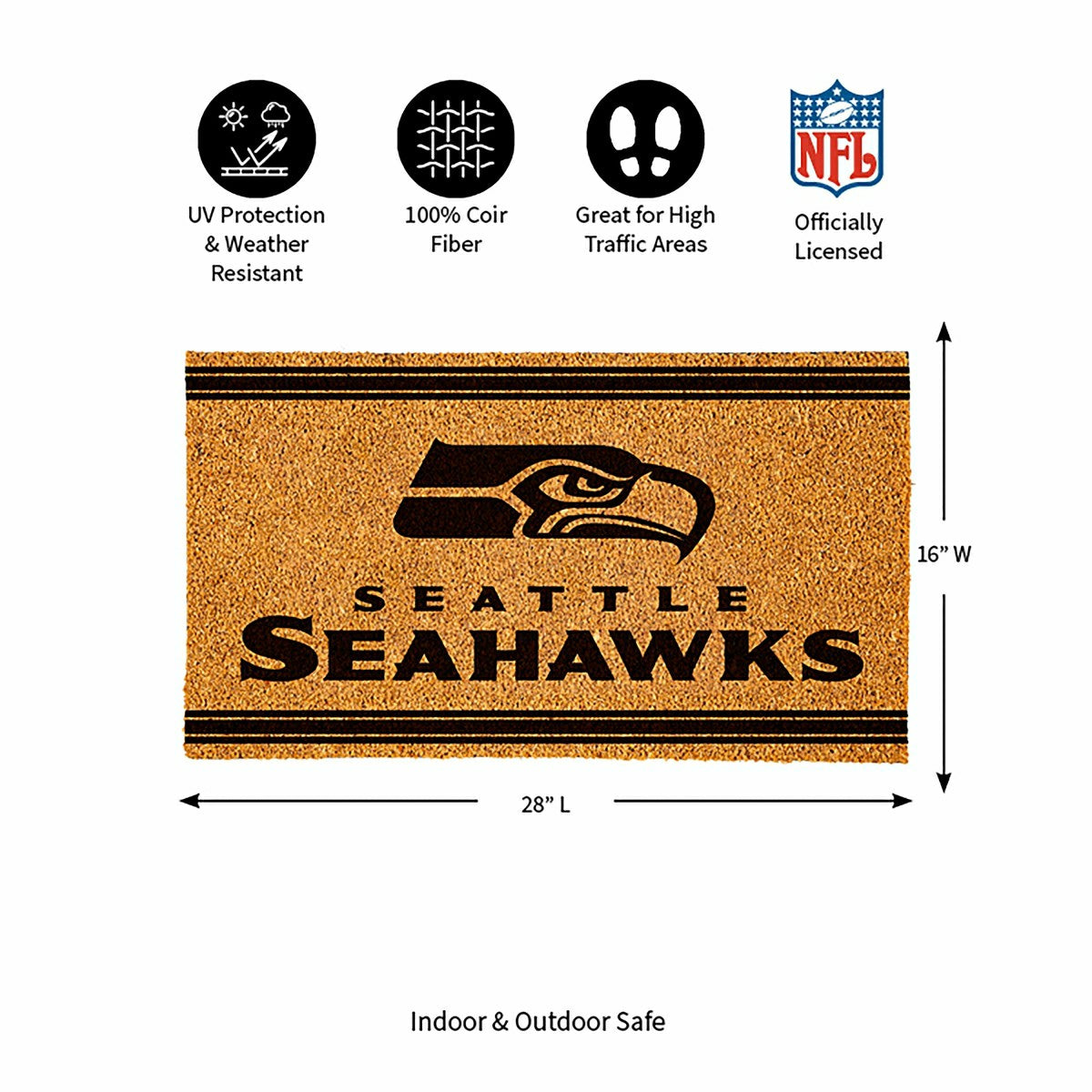 Team Sports America Exclusive - Seattle Seahawks, Coir Mat 1C