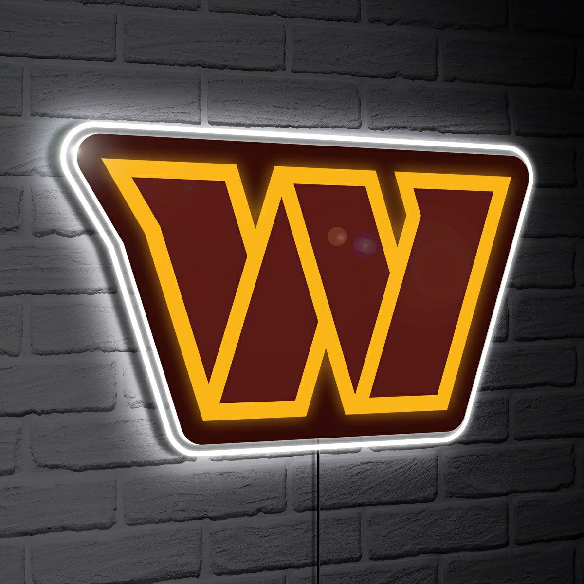 Team Sports America Recommended - Washington Commanders LED Wall Decor, Glazelite, Logo