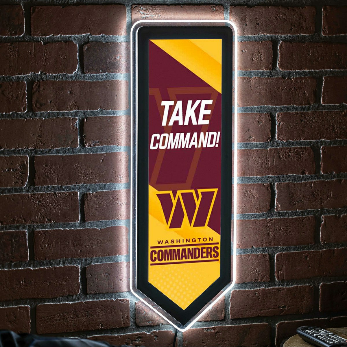 Team Sports America Exclusive - LED Wall Decor, Pennant, Washington Commanders