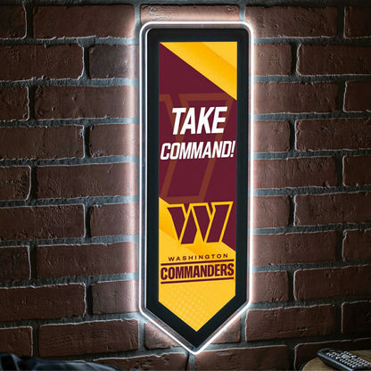 Team Sports America Exclusive - LED Wall Decor, Pennant, Washington Commanders