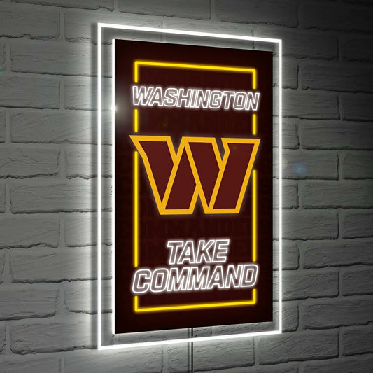 Team Sports America Signature - Washington Commanders NFL Football Rectangle Neolite LED Decor