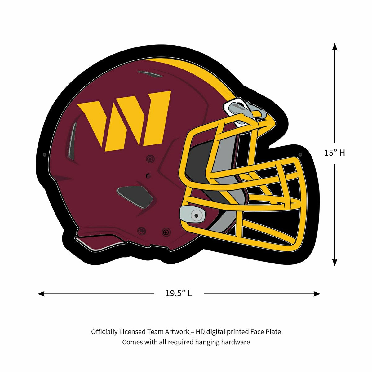 Team Sports America Classic - LED Wall Decor, Helmet, Washington Commanders