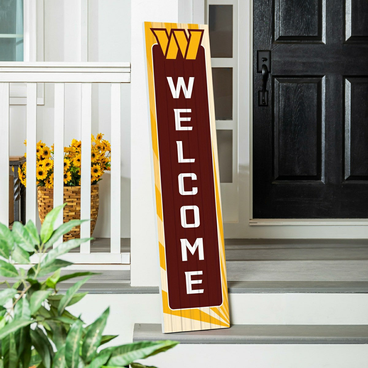 Team Sports America Essential - Washington Commanders Summer Seasonal Single Sided Large Leaner, 46"