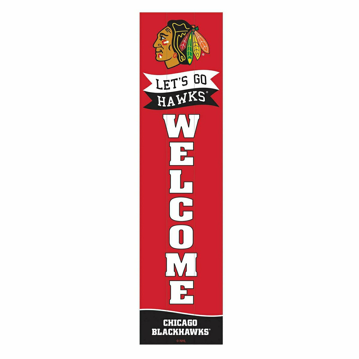 Team Sports America Signature - Chicago Blackhawks Large Single Sided Leaner, 46"