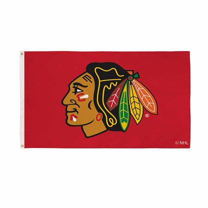 Team Sports America Exclusive - Chicago Blackhawks Single Sided Estate Flag with 2 Grommets, 3'x5'