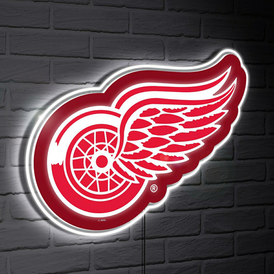 Team Sports America Best Seller - Detroit Red Wings LED Wall Decor, Glazelite, Logo