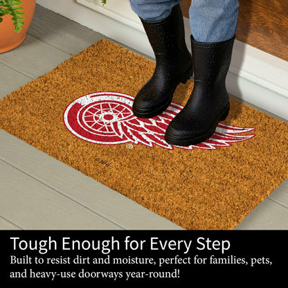 Team Sports America Everyday - Coir Mat, 16"x28", Detroit Red Wings