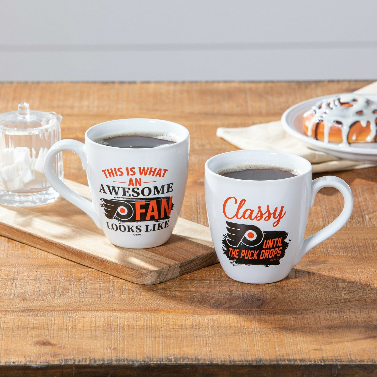 Team Sports America Recommended - Ceramic Cup o' Java 17oz Gift Set, Philadelphia Flyers
