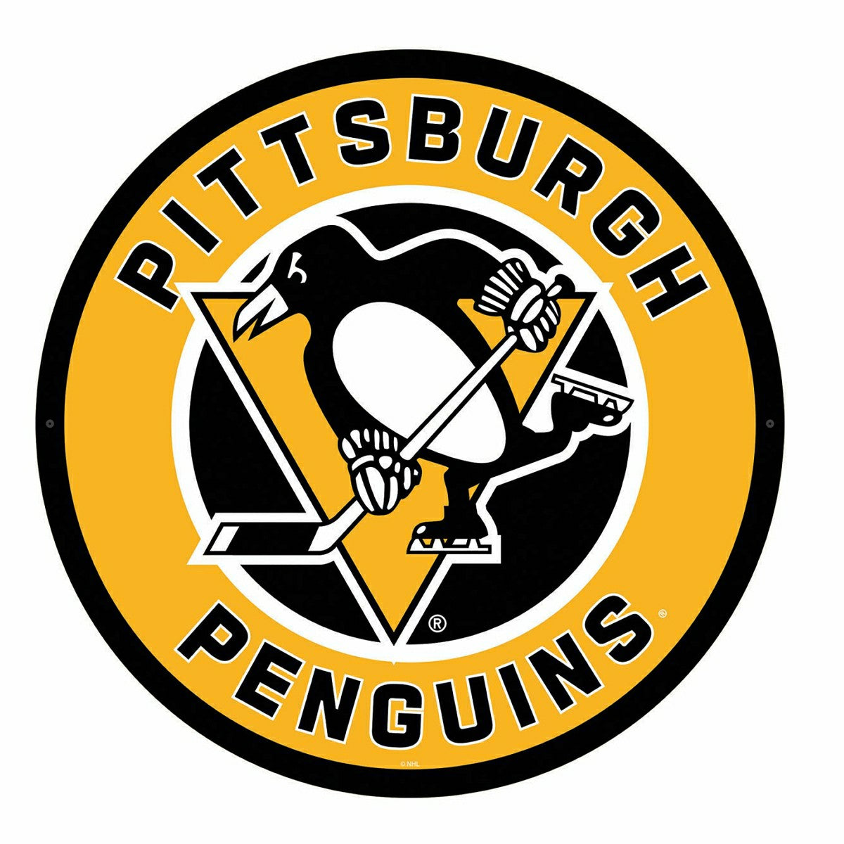 Team Sports America Everyday - LED Wall Decor, Round, Pittsburgh Penguins