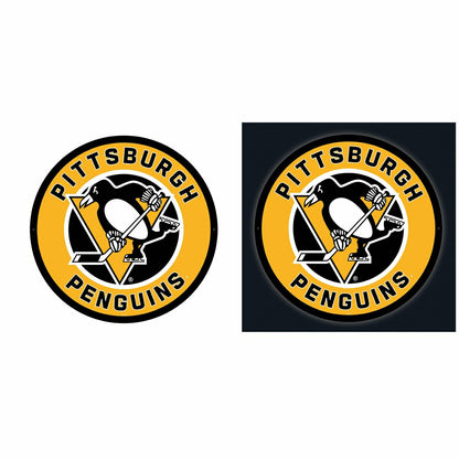 Team Sports America Everyday - LED Wall Decor, Round, Pittsburgh Penguins