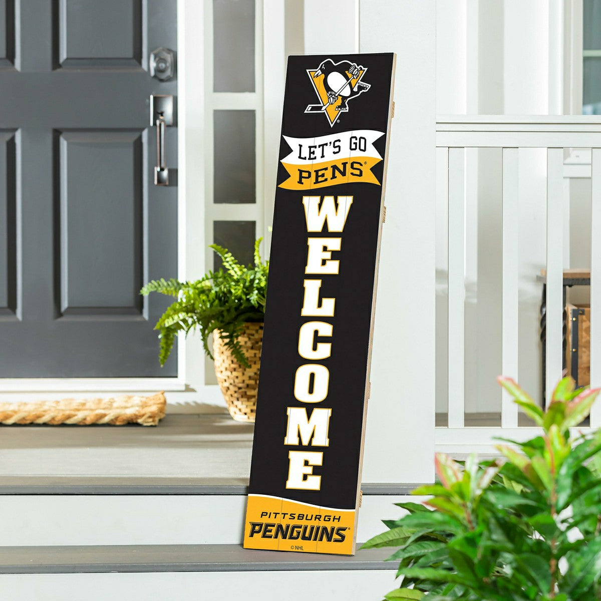 Team Sports America Trending - Pittsburgh Penguins Large Single Sided Leaner, 46"