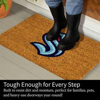 Team Sports America Recommended - Coir Mat, 16"x28", Seattle Kraken