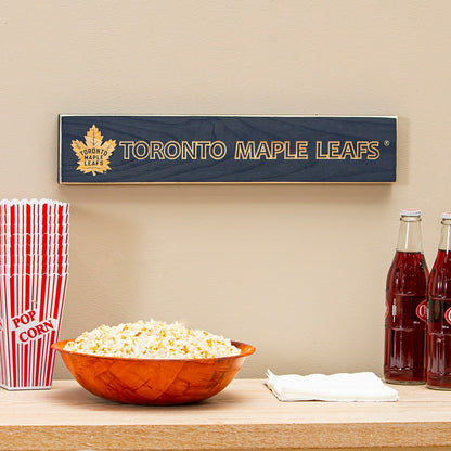 Team Sports America Classic - Toronto Maple Leafs Engraved Wood Sign, 3.5" x 18"