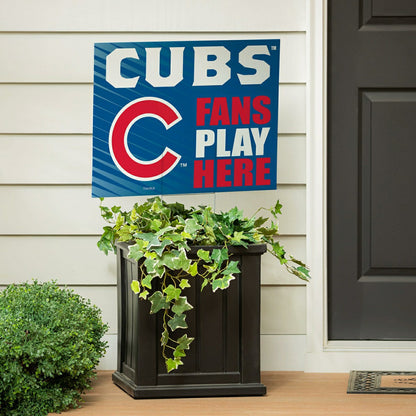 Team Sports America Classic - Chicago Cubs Coroplast Yard Sign "Fans Play Here"