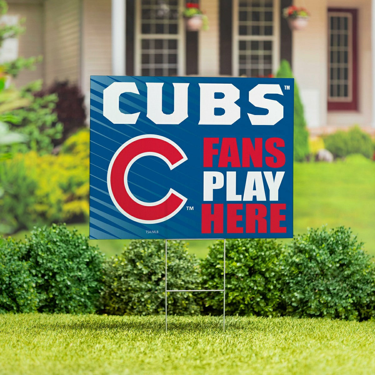 Team Sports America Classic - Chicago Cubs Coroplast Yard Sign "Fans Play Here"