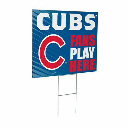 Team Sports America Classic - Chicago Cubs Coroplast Yard Sign "Fans Play Here"