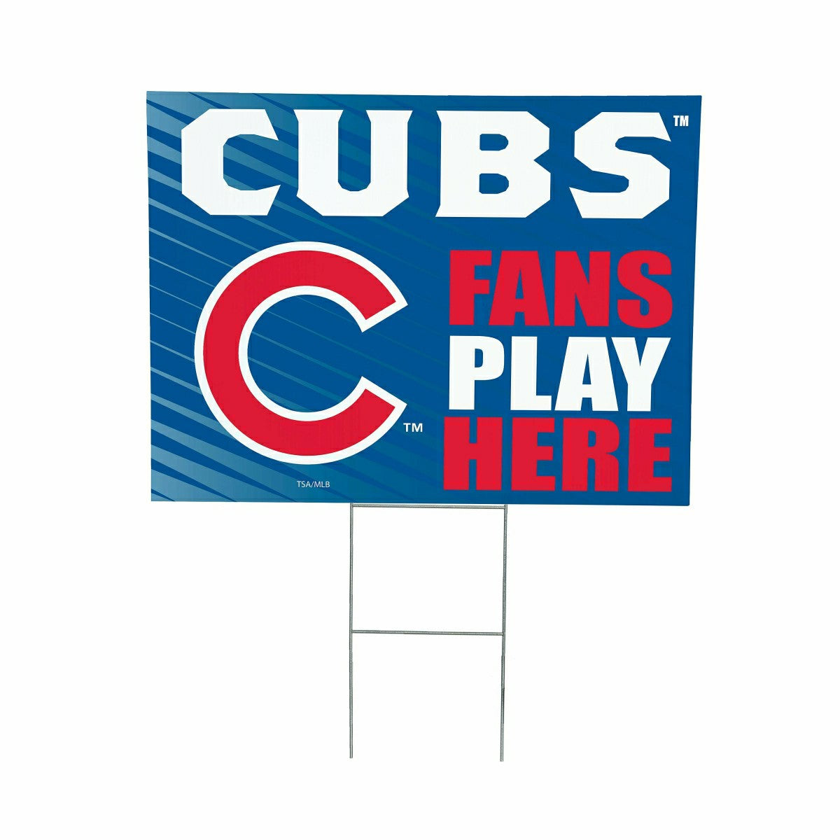 Team Sports America Classic - Chicago Cubs Coroplast Yard Sign "Fans Play Here"