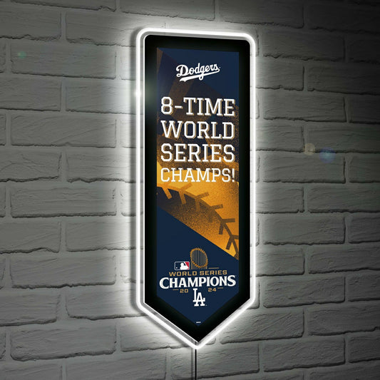 Team Sports America Recommended - Los Angeles Dodgers LED Wall Decor, Pennant, World Series Champions 20