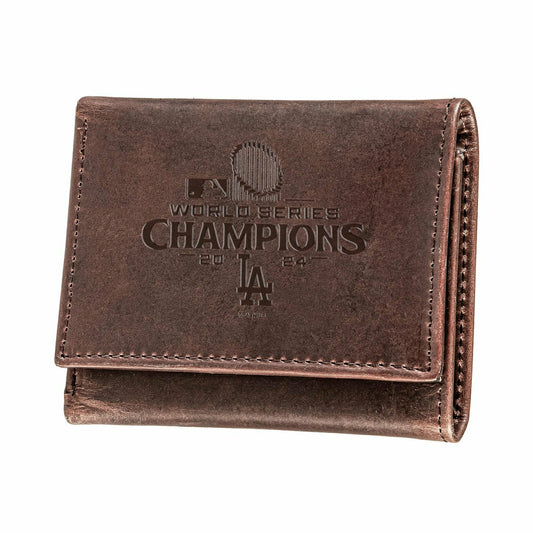 Team Sports America Everyday - Los Angeles Dodgers Tri-Fold Wallet, Brown, World Series Champions 202