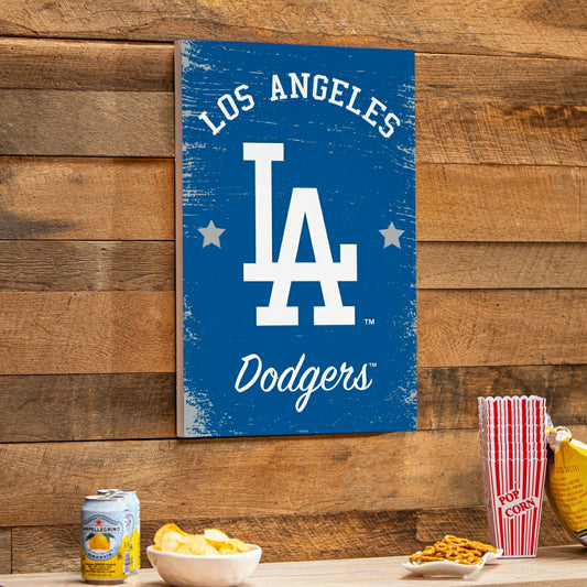 Team Sports America Classic - Los Angeles Dodgers Wood Wall Sign, 16x24