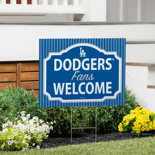 Team Sports America Classic - Los Angeles Dodgers Coroplast Yard Sign, "Fans Welcome"