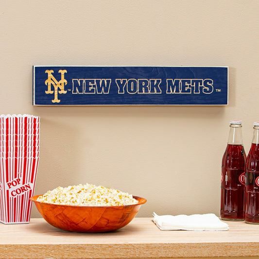 Team Sports America Trending - New York Mets Engraved Wood Sign, 3.5" x 18"