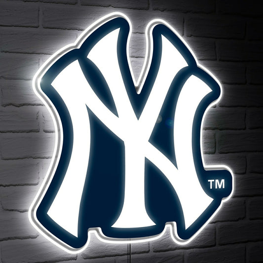 Team Sports America Signature - New York Yankees LED Wall Decor, Glazelite, Logo