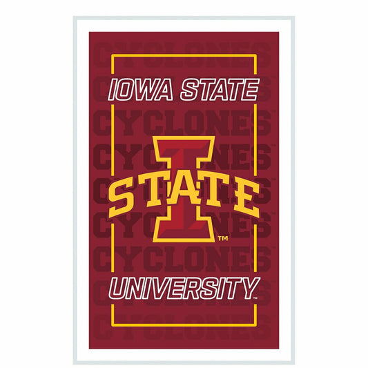 Team Sports America Everyday - Iowa State University College Rectangle Neolite LED Decor