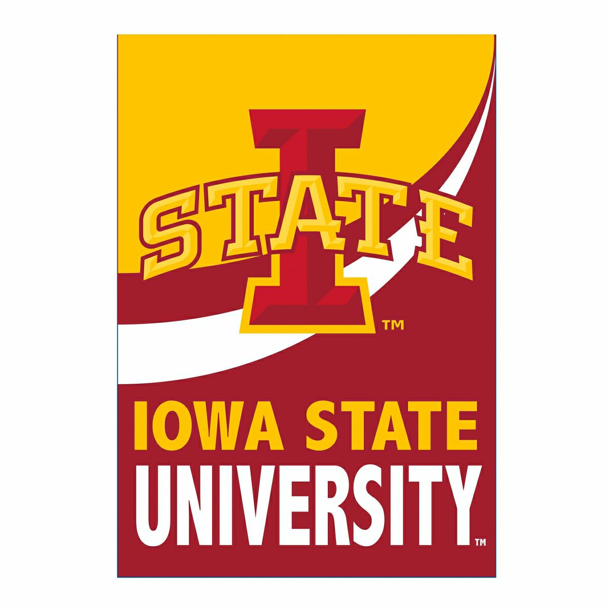 Team Sports America Value - Iowa State University Burlap Flag House Size