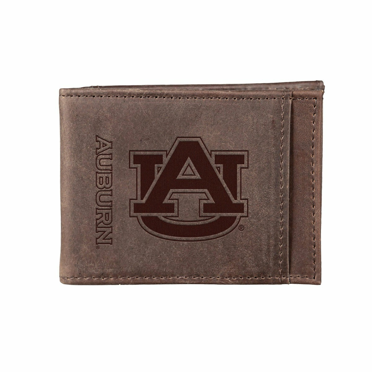 Team Sports America Value - Front Pocket Wallet w/ RFID Blocking, Auburn University, Brown