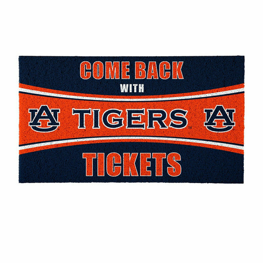 Team Sports America Signature - 28" x 16" PVC Trapper Mat, Come Back with Tickets, Auburn University