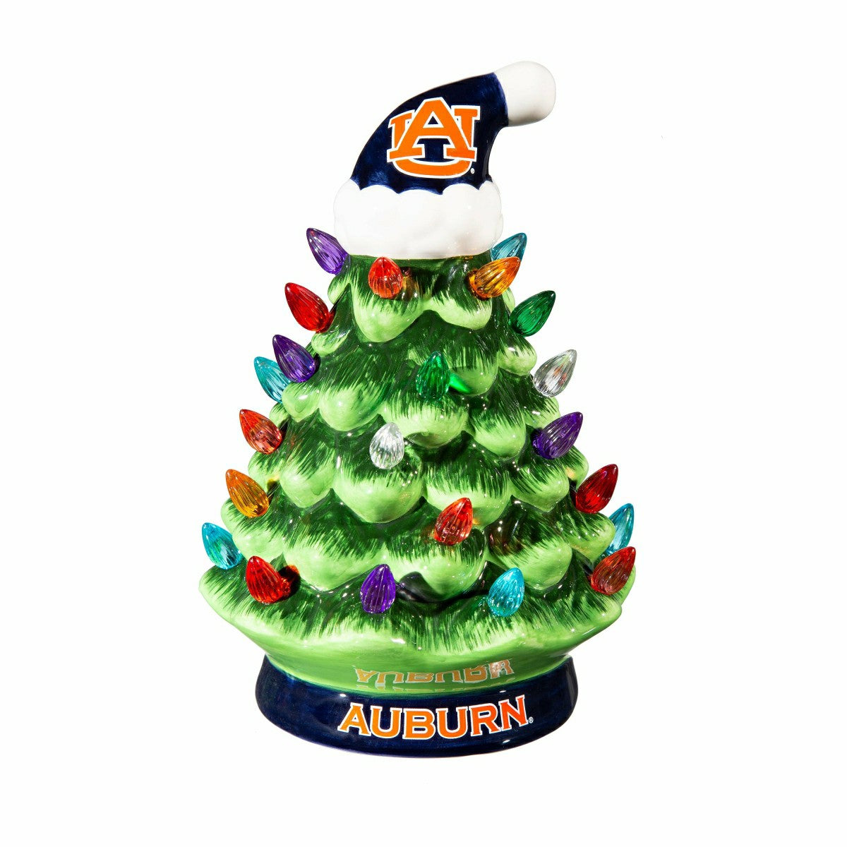 Team Sports America Essential - 8" LED Ceramic Christmas Tree, Auburn University
