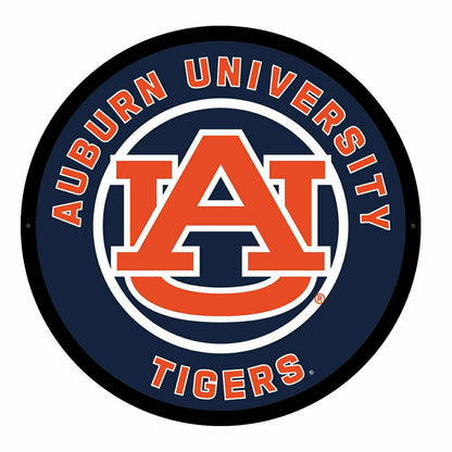Team Sports America Recommended - LED Wall Decor, Round, Auburn University