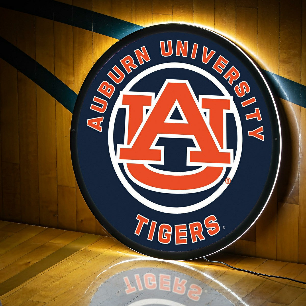 Team Sports America Recommended - LED Wall Decor, Round, Auburn University