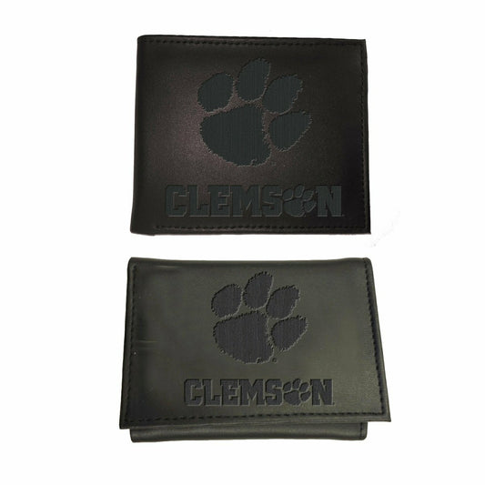 Team Sports America Everyday - Clemson University, Bi-Fold and Tri-Fold Wallet Gift Set, Black