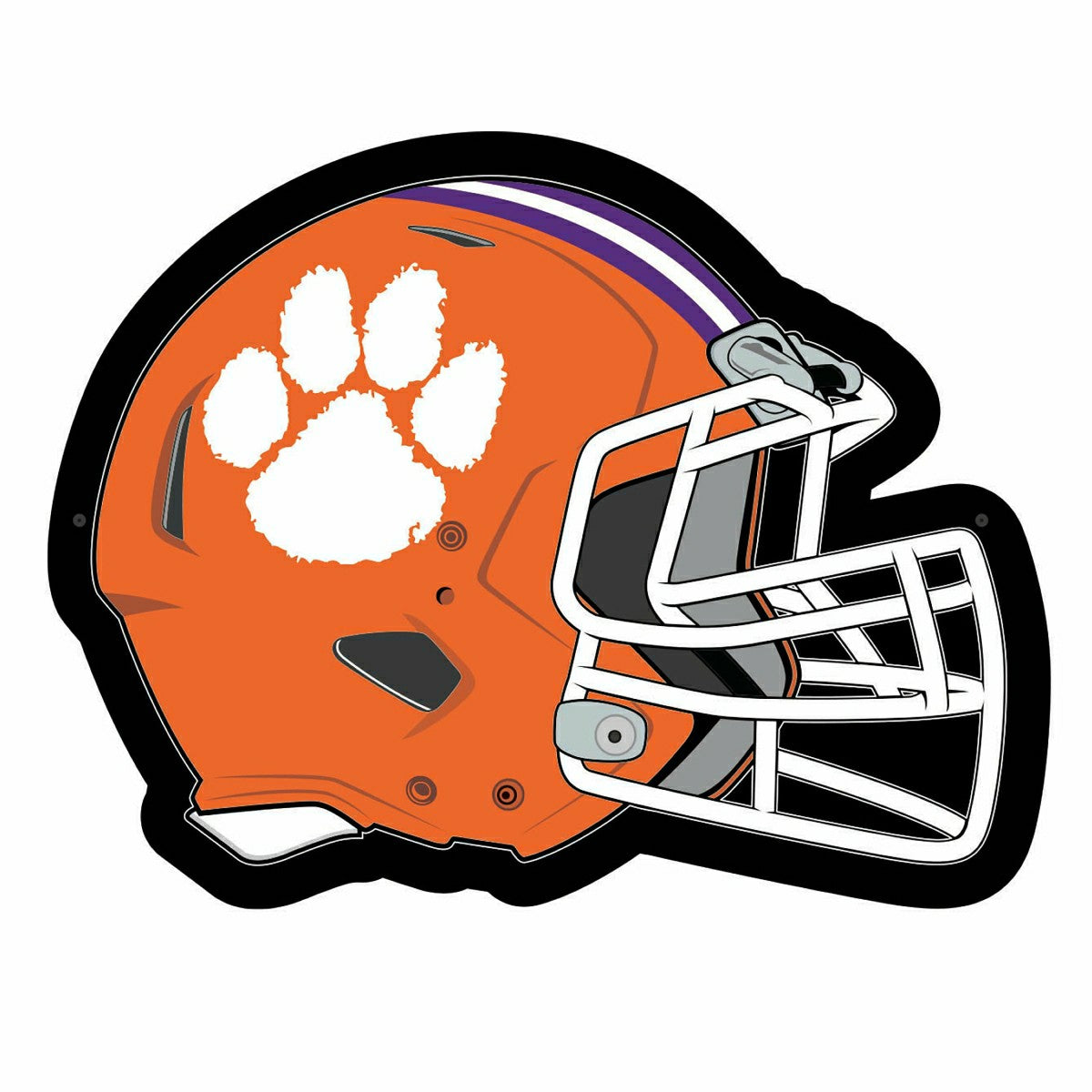 Team Sports America Essential - LED Wall Decor, Helmet, Clemson University