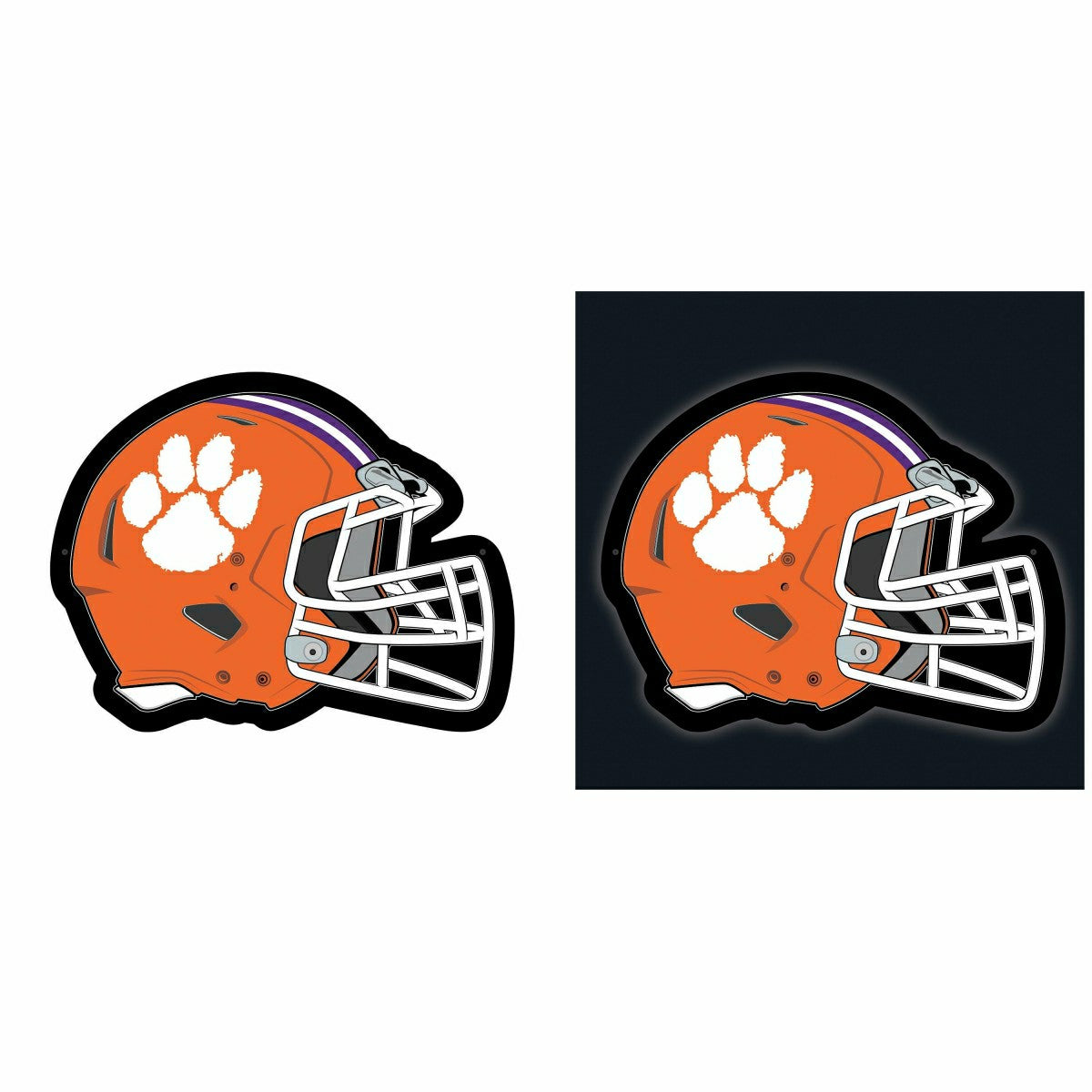 Team Sports America Essential - LED Wall Decor, Helmet, Clemson University