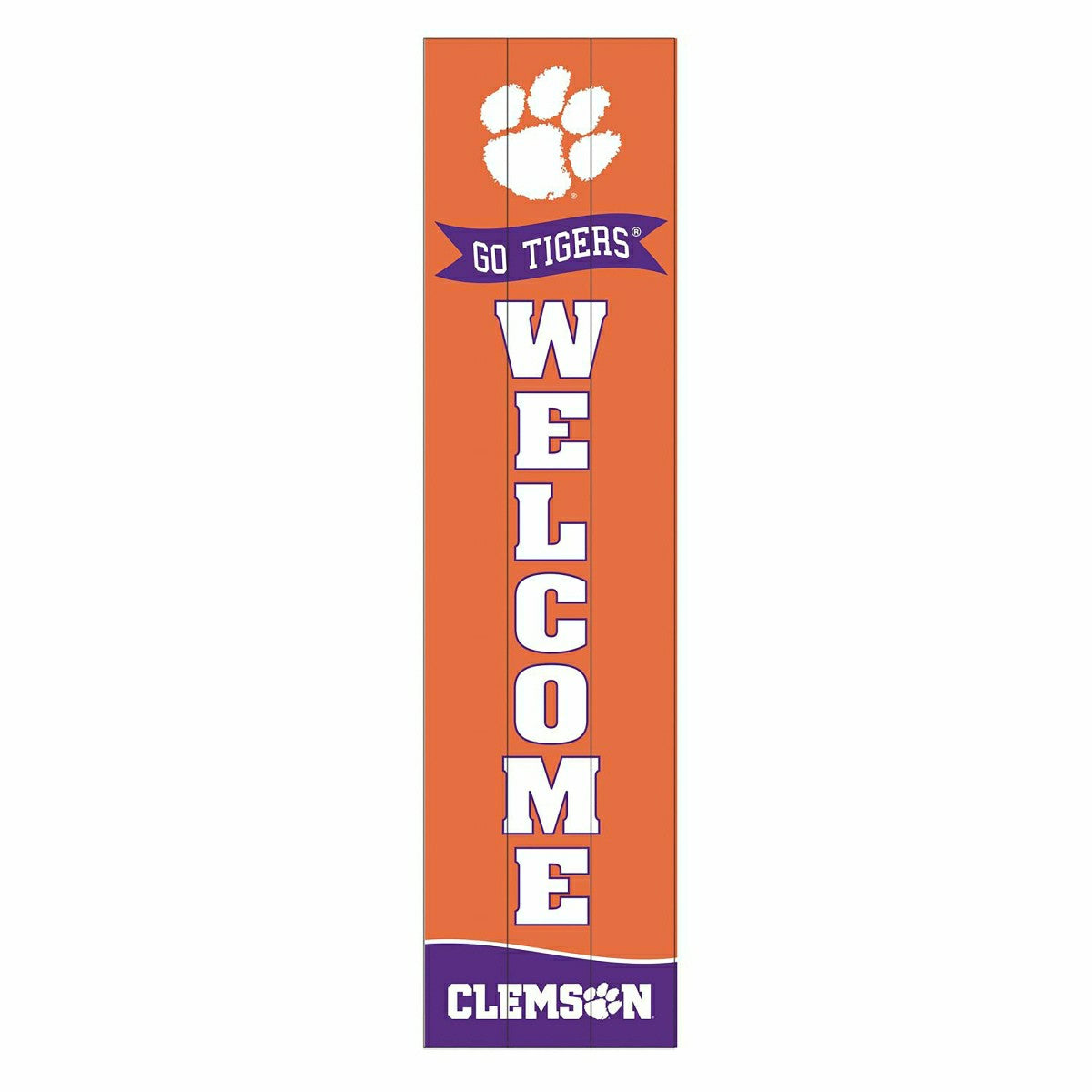 Team Sports America Everyday - Clemson University Large Single Sided Leaner, 46"