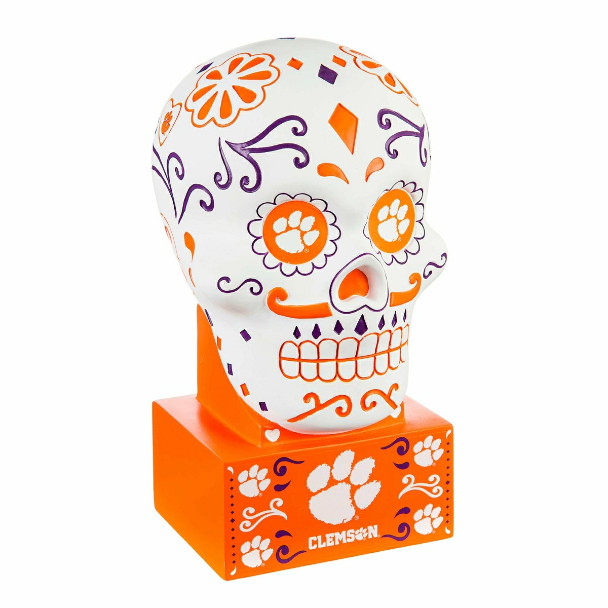 Team Sports America Recommended - Clemson University Sugar Skull Statue