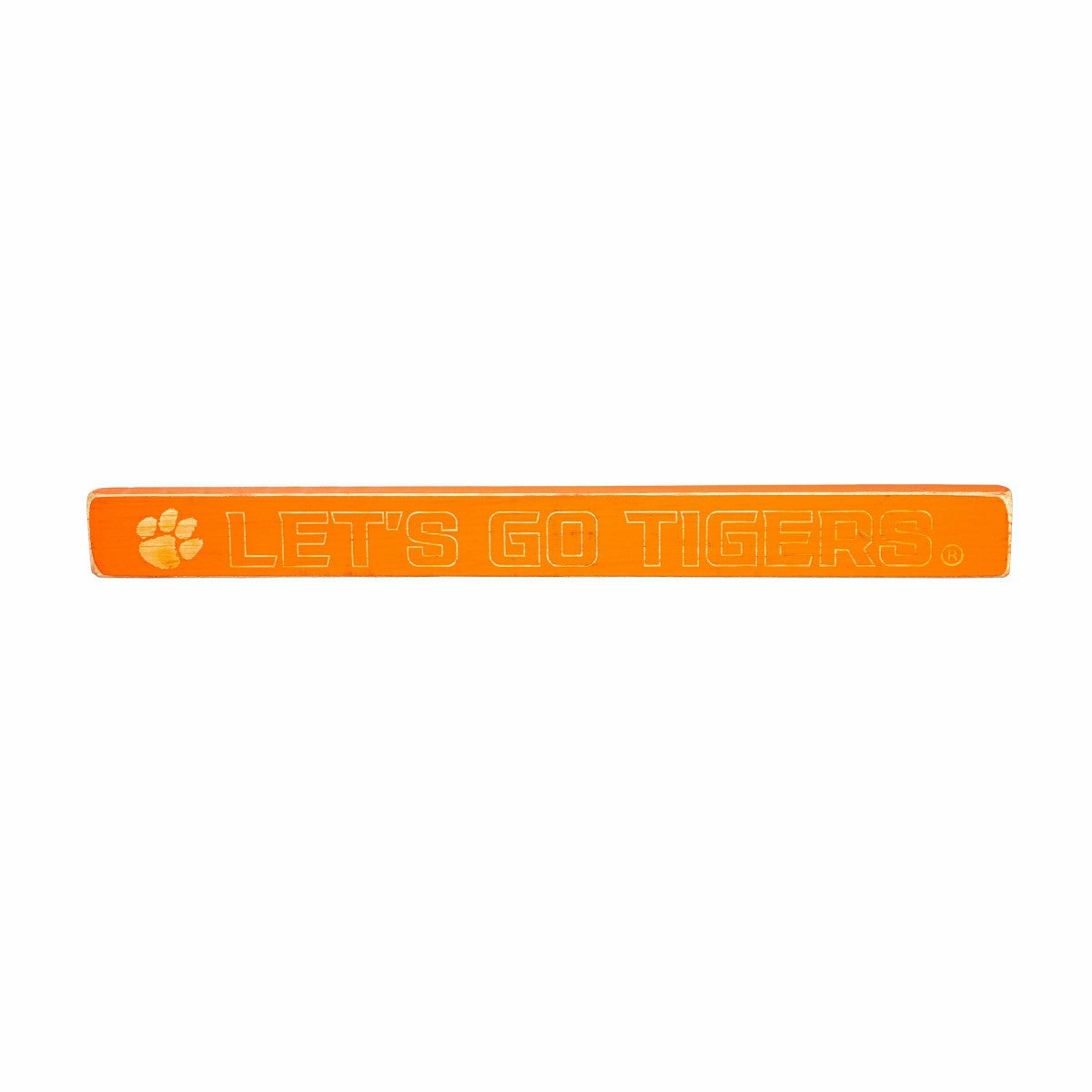 Team Sports America Exclusive - Clemson University Engraved Wood Sign, 1.5" x 18"