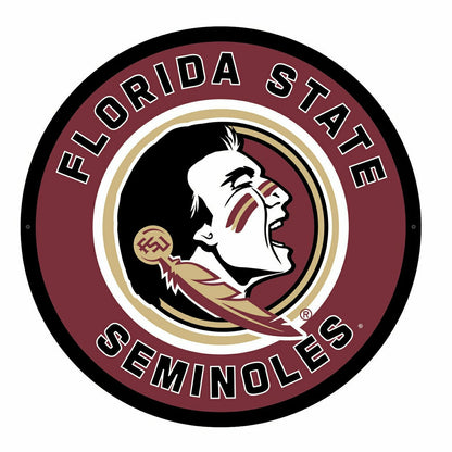 Team Sports America Recommended - LED Wall Decor, Round, Florida State University