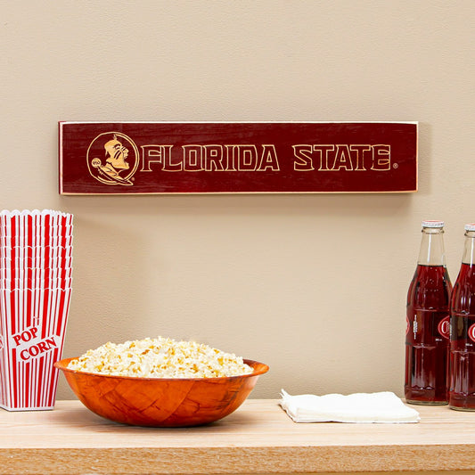 Team Sports America Value - Florida State University Engraved Wood Sign, 3.5" x 18"