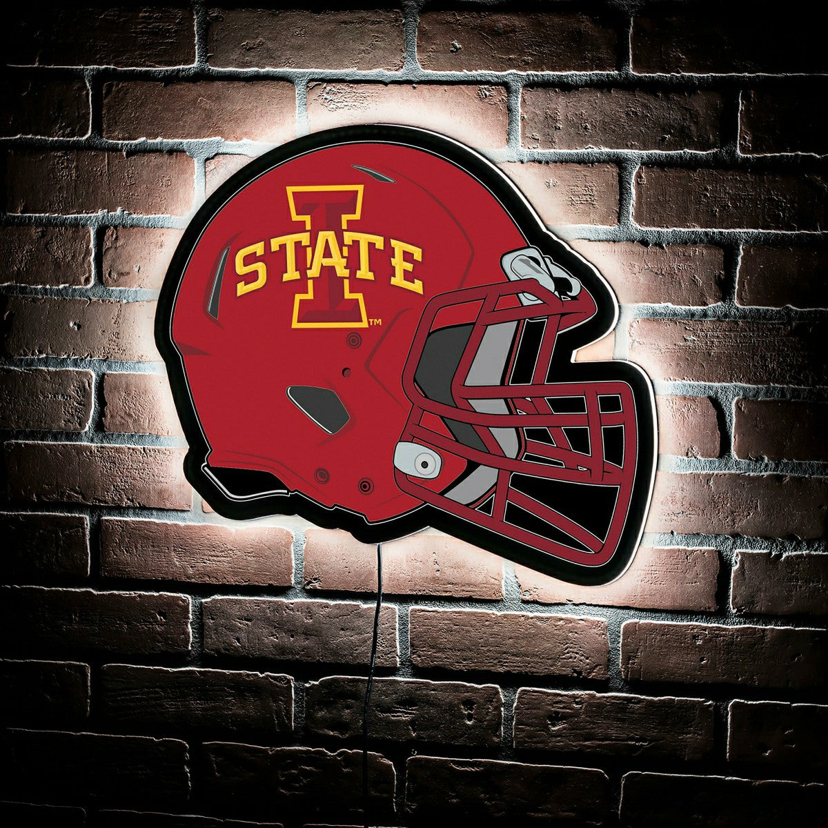 Team Sports America Essential - LED Wall Decor, Helmet, Iowa State University