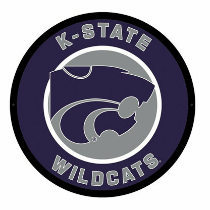 Team Sports America Best Seller - LED Wall Decor, Round, Kansas State University