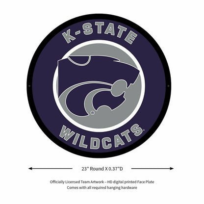 Team Sports America Best Seller - LED Wall Decor, Round, Kansas State University