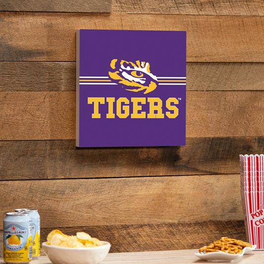 Team Sports America Best Seller - Louisiana State University Wood Wall Sign, 12x12