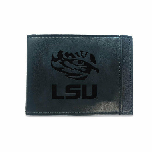 Team Sports America Classic - Front Pocket Wallet w/ RFID Blocking, Louisiana State University, Blac