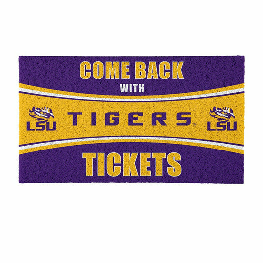 Team Sports America Trending - 28" x 16" PVC Trapper Mat, Come Back with Tickets, Louisiana State Uni